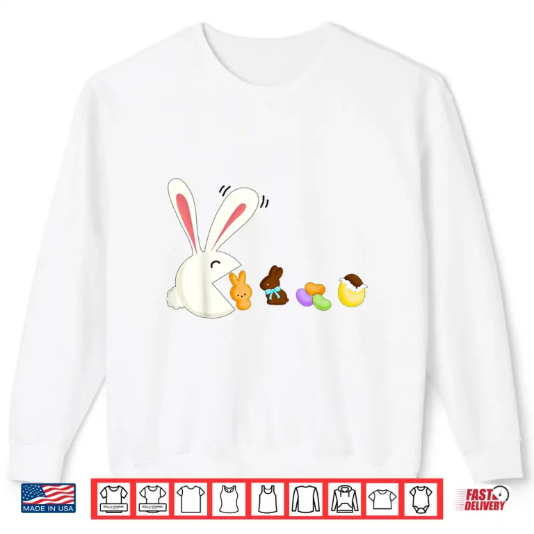 Happy Easter Bunny Eating Candy Funny Boys Girls Kids Easter Shirt 2 Sweatshirt Happy Easter Bunny Eating Candy Funny Boys Girls Kids Easter Shirt