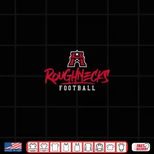 Design Houston Roughnecks Stylized Text Shirt