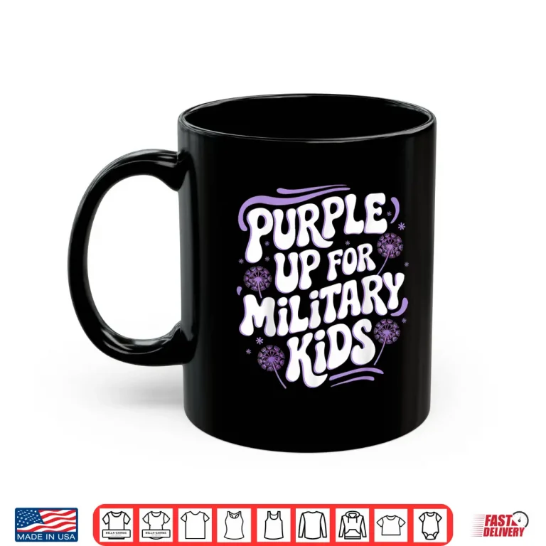 Mug Purple Up For Military Kids Cool Month Of The Military Child Shirt