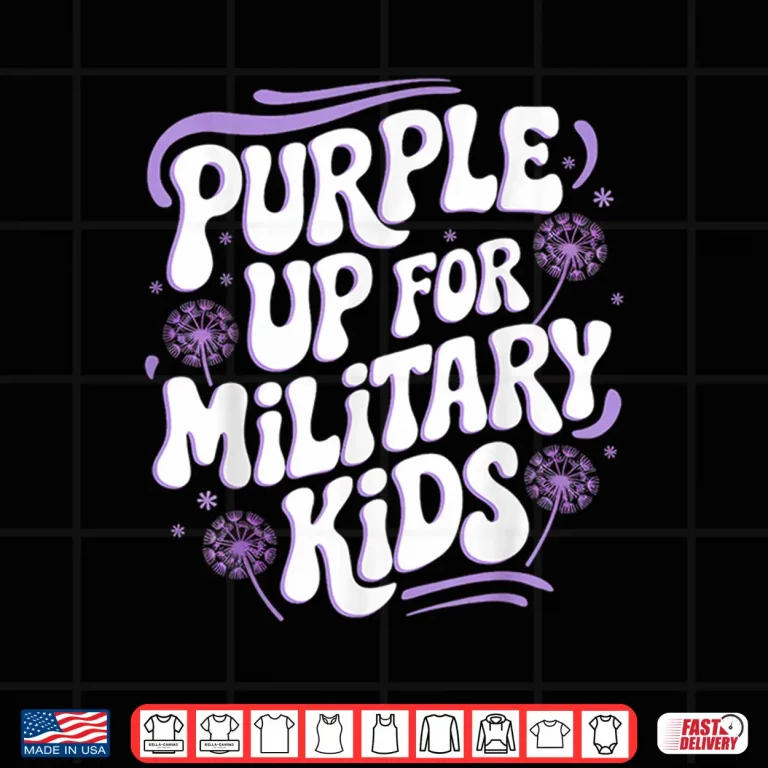 Design Purple Up For Military Kids Cool Month Of The Military Child Shirt