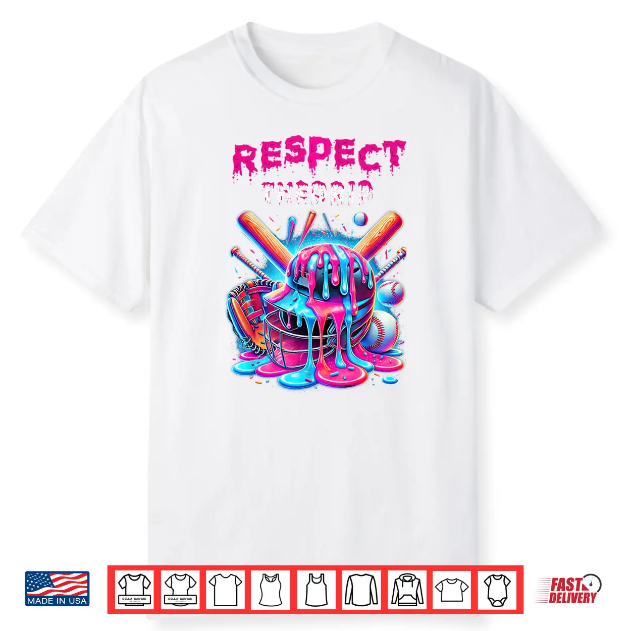 Baseball Drip Ice Cream Dripping Respect Drip Shirt Baseball Drip Ice Cream Dripping Respect Drip Shirt