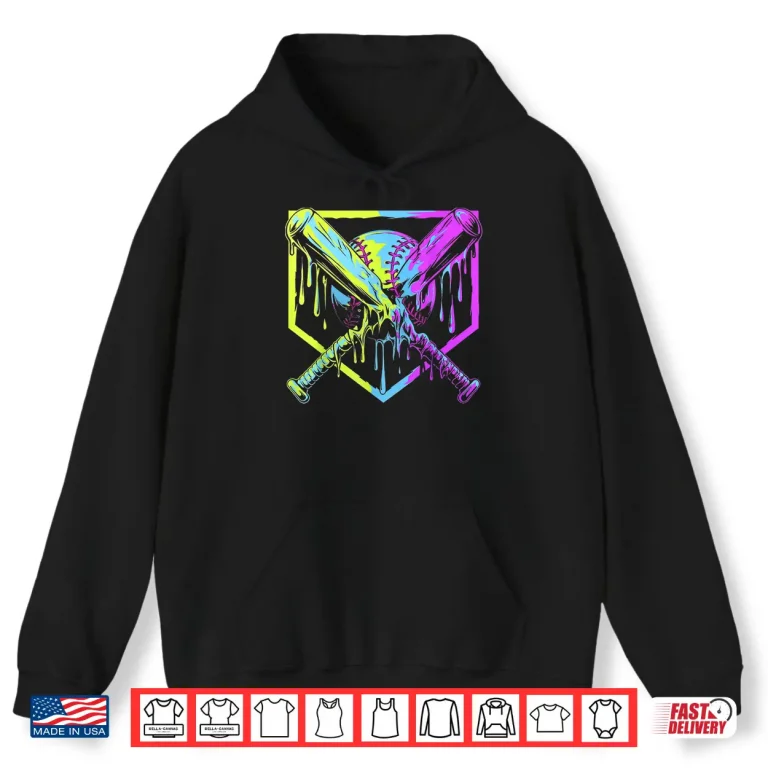 Hoodie Baseball Drip For Boys Ice Cream Drip Shirt