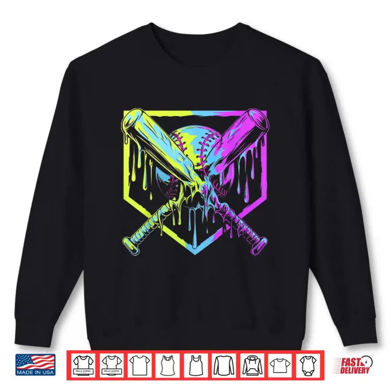 Sweatshirt Baseball Drip For Boys Ice Cream Drip Shirt
