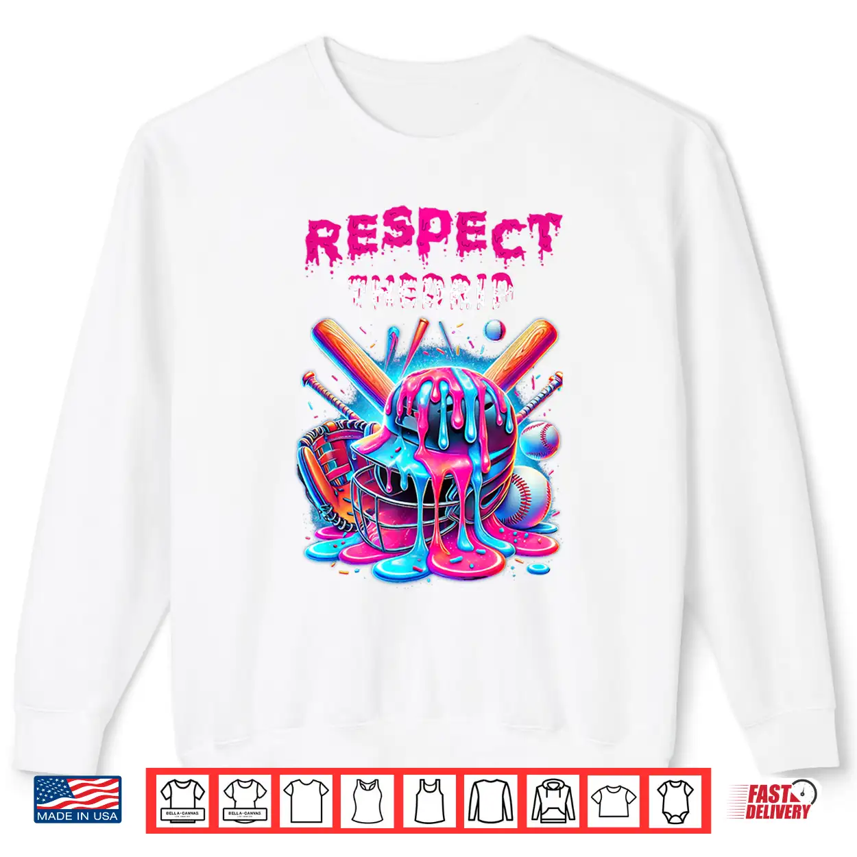 Baseball Drip Ice Cream Dripping Respect Drip Shirt Baseball Drip Ice Cream Dripping Respect Drip Shirt