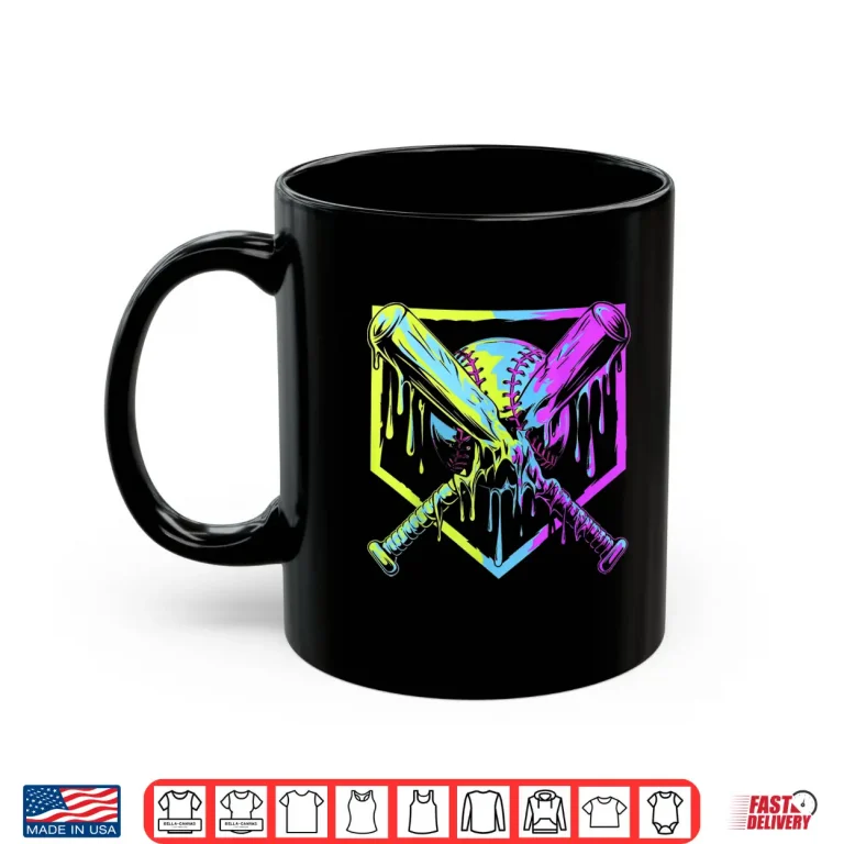Mug Baseball Drip For Boys Ice Cream Drip Shirt