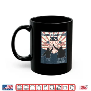 Mug Bernie Sanders AOC Fighting Oligarchy Anti Trump Shirt