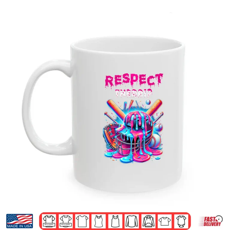 Mug Baseball Drip Ice Cream Dripping Respect Drip Shirt