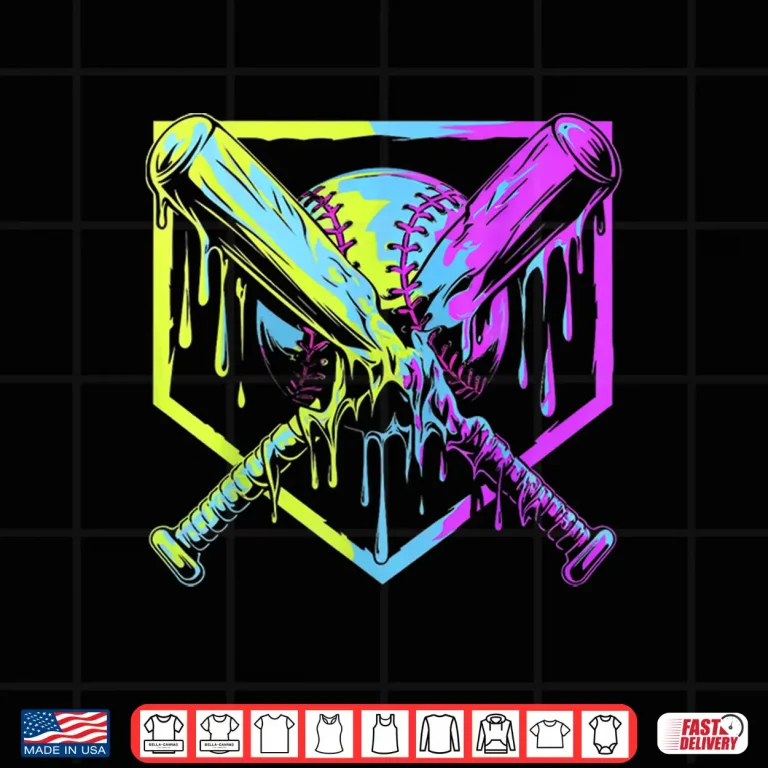 Design Baseball Drip For Boys Ice Cream Drip Shirt