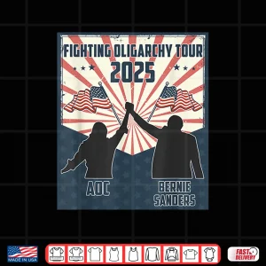 Design Bernie Sanders AOC Fighting Oligarchy Anti Trump Shirt