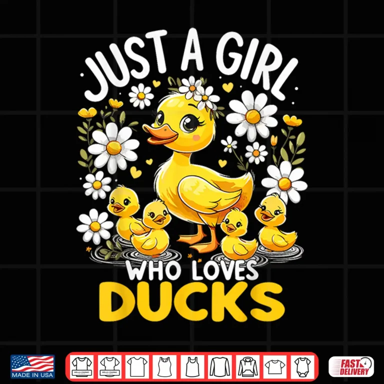 Design Cute Duck Lover Just A Girl Who Loves Ducks Shirt