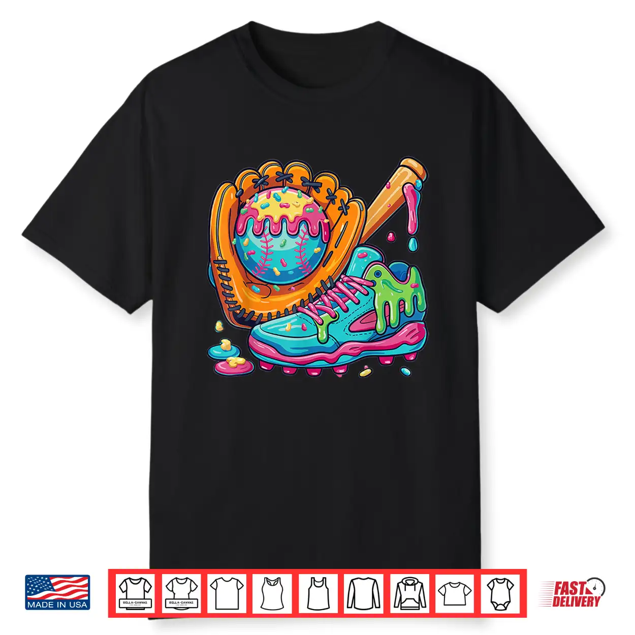 Ice Cream Drip Baseball Stuff Baseball Drip Shirt Ice Cream Drip Baseball Stuff Baseball Drip Shirt