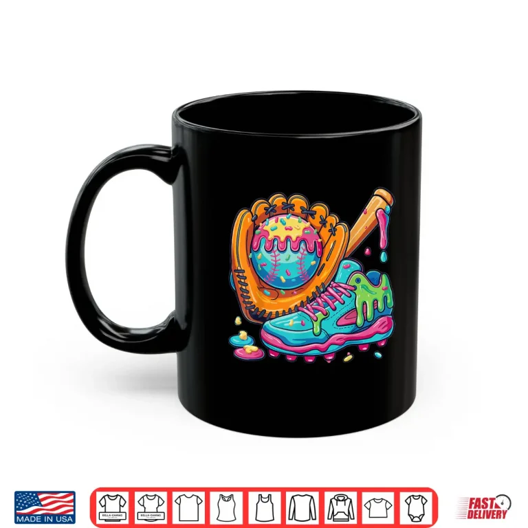 Mug Ice Cream Drip Baseball Stuff Baseball Drip Shirt