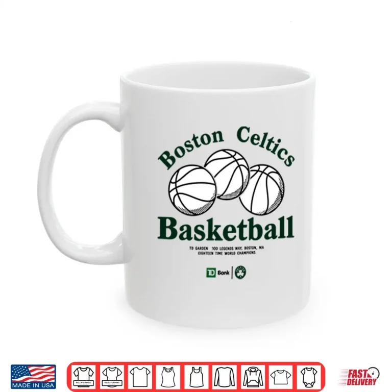 Mug Boston Celtics Basketball Eighteen Time World Champions Shirt 1