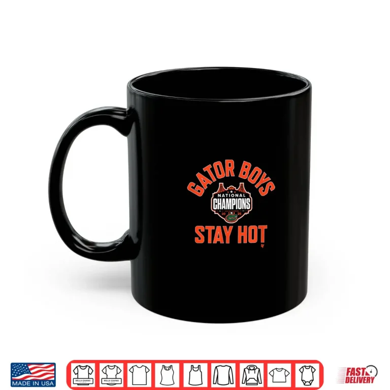 Mug Florida Basketball Gator Boys Stay Hot 25 National Champs Shirt 4