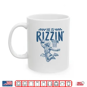 Mug He Is Rizzin Funny Jesus Basketball Easter Christian Shirt 4