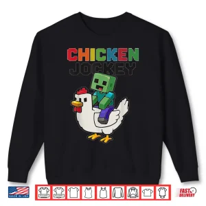 Sweatshirt Vintage Chicken Jockey Zombie Pixel Art Zombie Gamerr Shirt 4