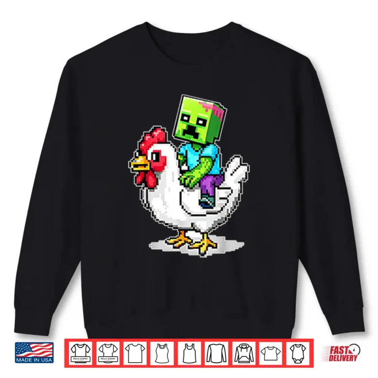 Sweatshirt Minecraft Zombie Chicken Jockey Shirt