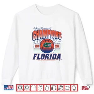 Florida Gators Basketball 2025 Ncaa Champions Grid Shirt 2 Sweatshirt Florida Gators Basketball 2025 NCAA Champions Grid Shirt 1