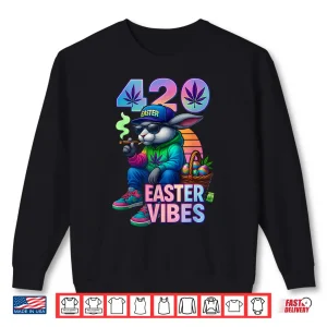 Funny 420 Easter Bunny Design Shirt 2 Sweatshirt Funny 420 Easter Bunny Design Shirt 1