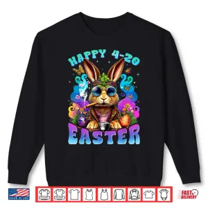 Sweatshirt Happy 420 Easter Bunny Smoking Weed Funny Shirt 1