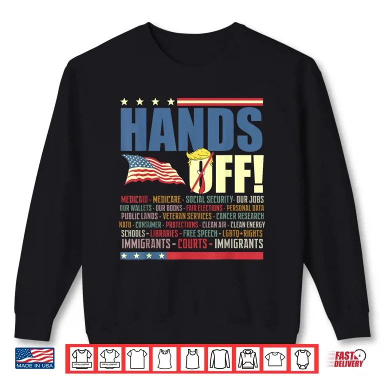 Sweatshirt Resist Hands Off Protest Anti Trump Shirt 1