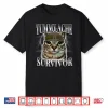 Tummy Ache Survivor Cat Meme Funny Saying Cats Animals Shirt