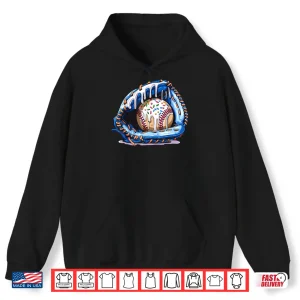 Hoodie Baseball Drip Ice Cream Sprinkles Baseball Glove Shirt