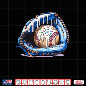 Design Baseball Drip Ice Cream Sprinkles Baseball Glove Shirt