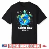Earth Day 2025 Restore Earth Sea Turtle Art Save The Planet Shirt