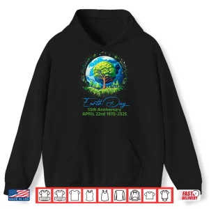 Hoodie Earth Day 2025 55th Anniversary Earth Day Shirt