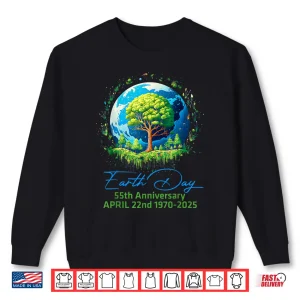Sweatshirt Earth Day 2025 55th Anniversary Earth Day Shirt