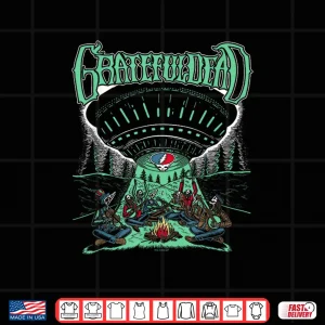 Design Grateful Dead Skeletons and Aliens Camping Band Shirt