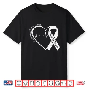 Mental Health Awareness Fight The Stigma Heart Green Ribbon Shirt
