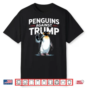 Penguin Flippers Up Resist Funny Penguins Against Trump Shirt