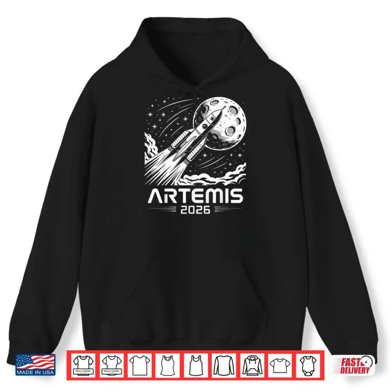 Hoodie Artemis Launch To The Moon Shirt 1