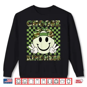 Sweatshirt Choose Kindness Camo Be Kind Inspirational Kids Boy Positive Shirt 1