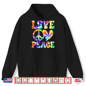 Hoodie ValentineS Day Love Peace Heart Tie Dye Couple Shirt 1