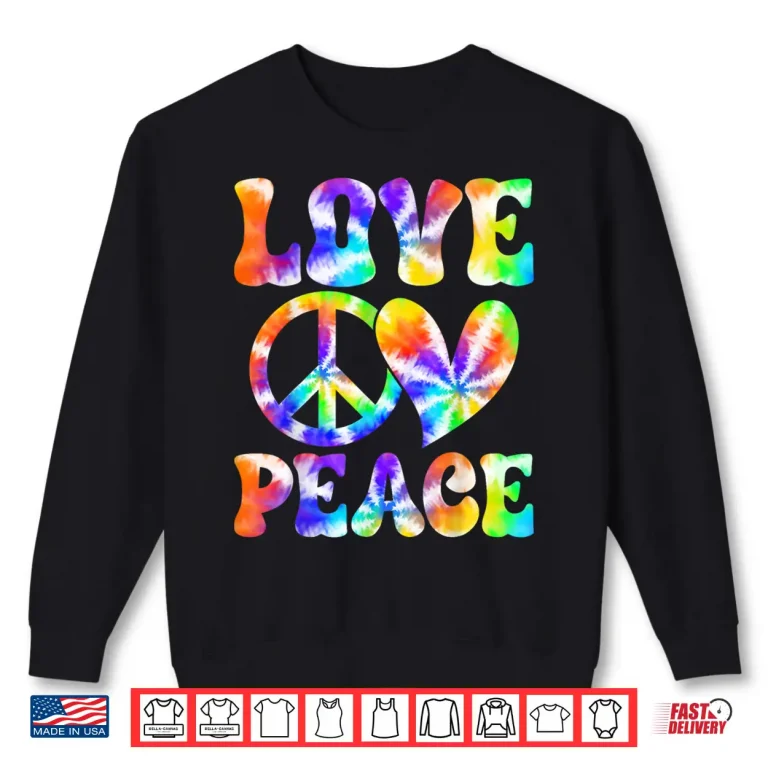 Valentine'S Day Love Peace Heart Tie Dye Couple Shirt 2 Sweatshirt ValentineS Day Love Peace Heart Tie Dye Couple Shirt 1