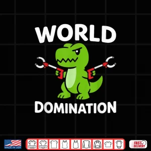 Design Trex World Domination Dino Trash Pickers Litter Cleaners Shirt 2