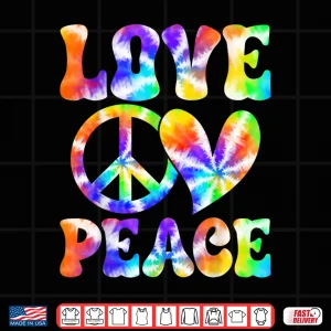 Design ValentineS Day Love Peace Heart Tie Dye Couple Shirt 1