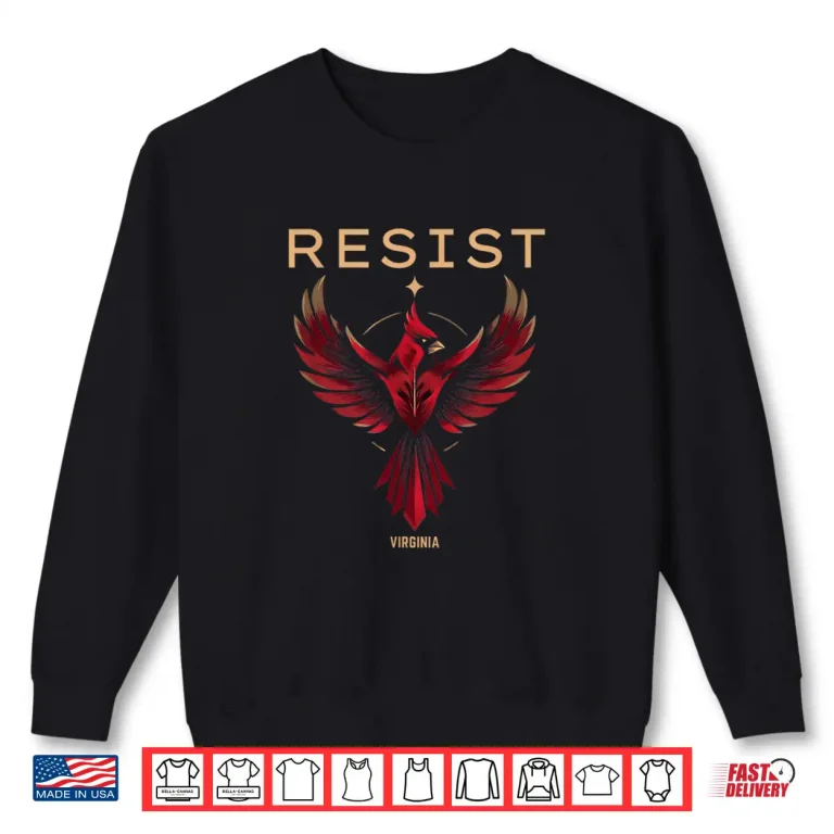 Sweatshirt Virginia Resist 2026 Symbol Of Rebel Alliance Red Cardinal Shirt 1