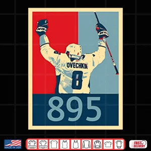 Design Alexander Ovechkin 895 Goals Record Hockey Shirt