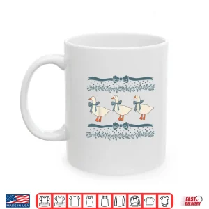 Mug 1980s Blue Ribbon Goose With Hearts Shirt