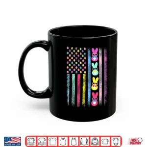 Mug Cute Bunny and Easter Egg American Flag Funny Shirt