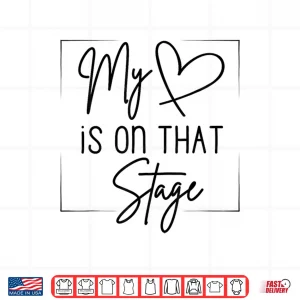 Design Dance Mom Retro My Heart Is On That Stage Dance Recital Shirt