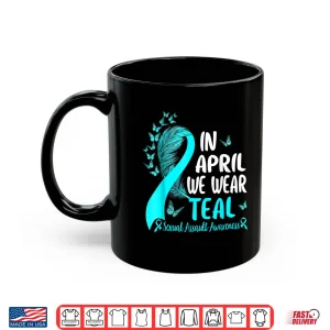 Mug In April We Wear Teal Ribbon Sexual Assault Awareness Month Shirt