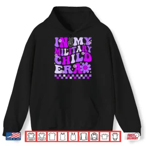 Hoodie Purple Up For Military Kids In My Military Child Era Month Shirt