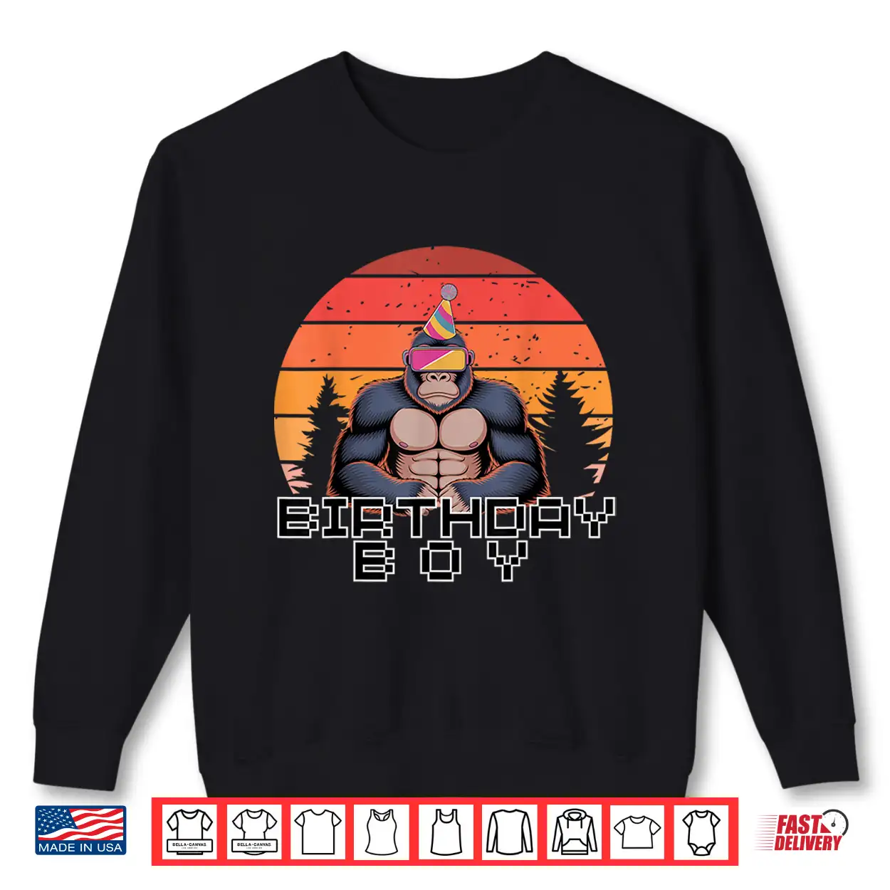 Gorilla Birthday Decorations Monkey Tag Vr Gamer Funny Shirt