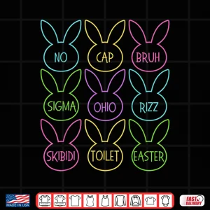 Design Funny Skibidi Easter Day Egg Funny Rizz Meme Easter Hunt Day Shirt