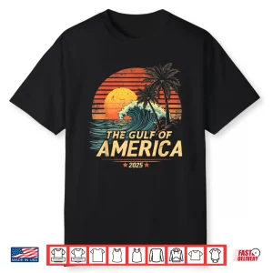 Retro Vintage Gulf Of Us America 2025 American Flag Mexico Shirt